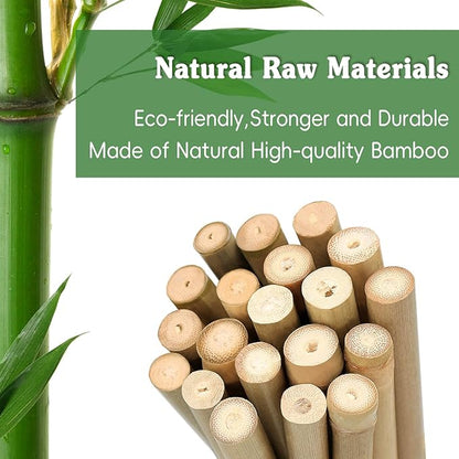 Plant Stakes,25Pcs Bamboo Stakes,3 FT Natural Bamboo Plant Support Stakes,Bamboo Stakes for Indoor and Outdoor Plants Tomatoes Beans Flowers Potted Plants Climbing Support