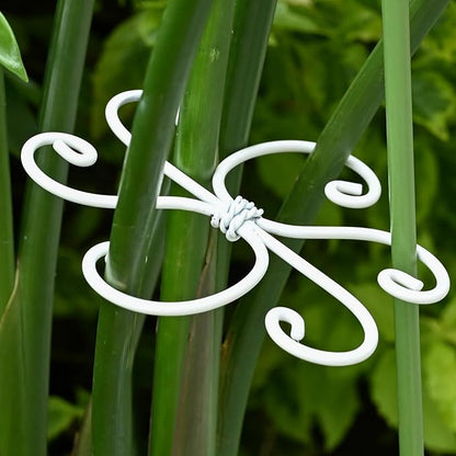 5PCS Monstera Plant Support Hook White 4.1 * 4.1 Inch – Set of 5 Durable Metal Stem Stabilizer Clips & Soft Grip Leaf Holders for Healthy Growth of Monstera & Fishbone Cactus
