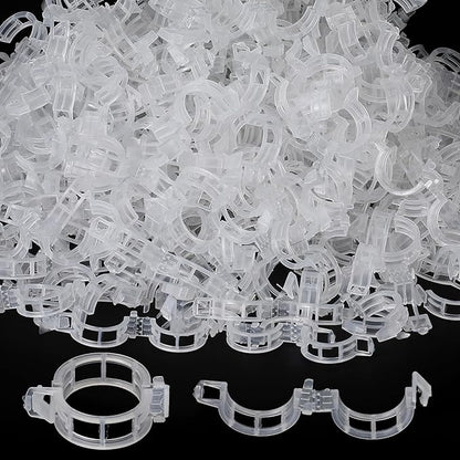 400PCS Plant Support Clips, White Plastic Garden Clips for Tomato Cucumber Flower Squash Vine, 1.2' Inner Diameter