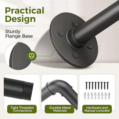 Bamworld Hanging Planters for Indoor Plants Plant Hanger Indoor Hanging Plant Holder Window Plant Shelves Metal Rod(Pot&Plant Not Included) 35.8in