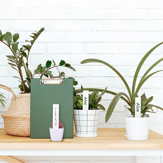 120PCS Waterproof Plant Labels - 4 Inch Blank Garden Markers for Indoor & Outdoor Use with Marker Pen - White PVC Type Stakes for Herbs, Flowers, and Plants