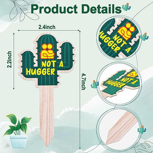 Funny Plant Labels - 15 Pack Garden Markers for Succulent Flowers, Greenery, Seedling Plants - Waterproof, Outdoor/Indoor Patio Tags, Garden Stakes