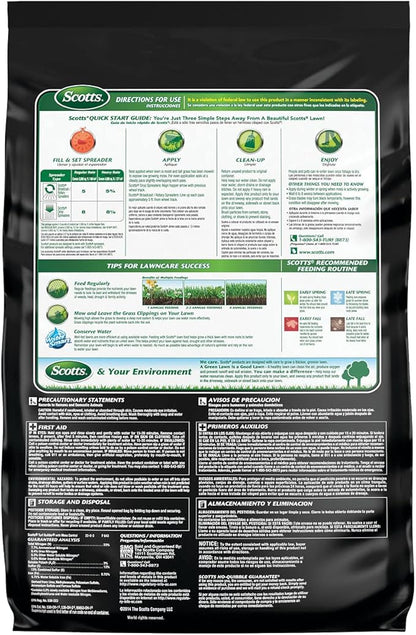 Scotts Turf Builder with Moss Control, Moss Killer and Lawn Fertilizer, Covers Up to 5,000 sq. ft., 25 lbs.