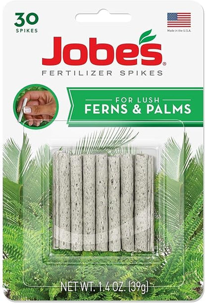 Jobe's Fern & Palm Indoor Fertilizer Food Spikes - 2 Packs of 30-Pack 5101