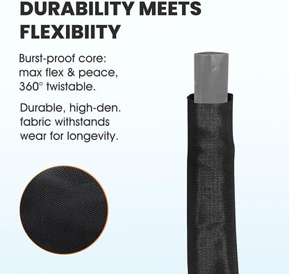 2025 Upgraded 75FT Non-Expanding Garden Hose, Lightweight, Flexible Ultra-Light Water Hose, Burst-Resistant, Lead-Free, Anti-Kink, High-Pressure