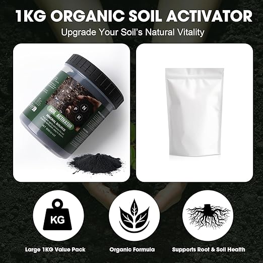 Soil Activator for Plants(35.2 oz / 1000g), Organic Soil Activators and Plant Fertilizers for Garden Beds, Potting Mix, Seedling Compost, Root Growth Booster
