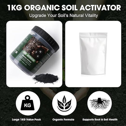 Soil Activator for Plants(35.2 oz / 1000g), Organic Soil Activators and Plant Fertilizers for Garden Beds, Potting Mix, Seedling Compost, Root Growth Booster