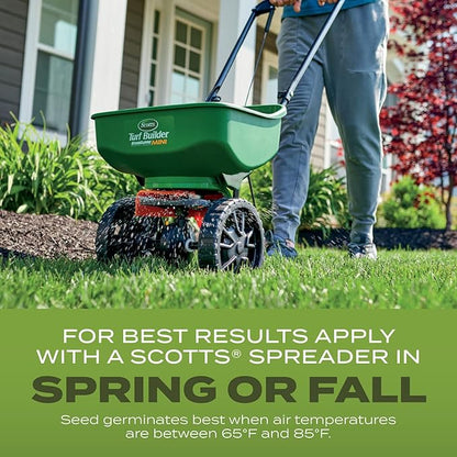 Scotts Turf Builder Grass Seed Tall Fescue Mix with Fertilizer and Soil Improver, Resists Harsh Conditions, 16 lbs.