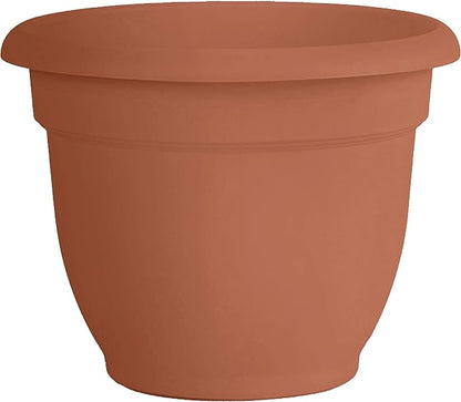 Bloem Ariana Pot Planter: 16" - Terra Cotta - Durable Resin Pot, For Indoor and Outdoor Use, Gardening, Self Watering Disk Included, 6 Gallon Capacity