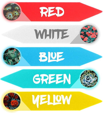 eZAKKA Plant Labels for Seedlings, 500pcs Plant Tags Markers Plastic Garden Markers Labels Tags Sticks for Outdoor Garden Waterproof, Multi-Color 2 Inches