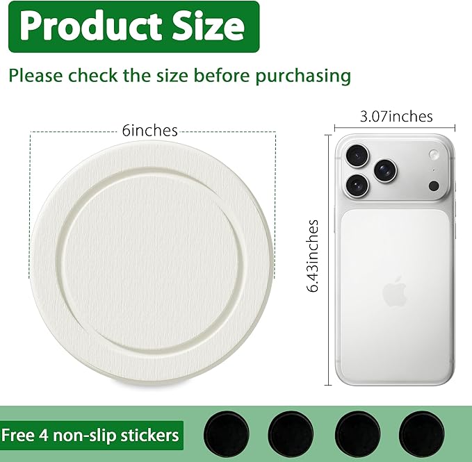 Plant Saucer Flower Pot Saucers Plant Trays for Pots Instant Dry Diatomaceous Earth Round Plant Drip Trays for Indoors Keeping Counter and Floors Dry and Clean (2Pcs White Small)