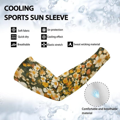 Binienty Unisex Arm Sleeves for Driving, Golf, Cycling, Sports, UV Protector Cooling Arm Sleeves Cover