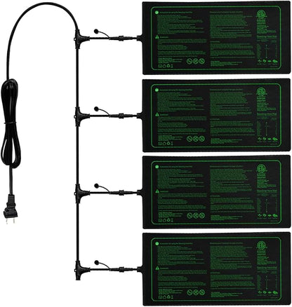 4in1 Seedling Heat Mat,Warm Hydroponic Heating Pad for Indoor Seed Starting,Brewing and Greenhouses,Durable Waterproof Germination Station Heat Mat (20" x 10"- Heat Mat)