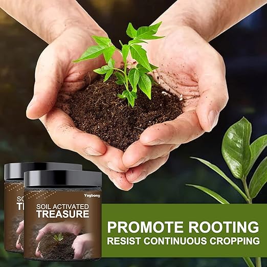 Soil Activated Treasure-You Will Be Amazed! Soil Activation Treasure, Soil Penetrant and Wetting Agent, Organic Soil Improver, Premium Soil Activator Improve Plant Growth (2 Bottle*400g)