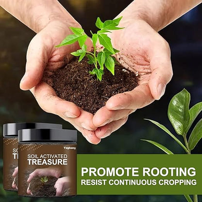 Soil Activated Treasure-You Will Be Amazed! Soil Activation Treasure, Soil Penetrant and Wetting Agent, Organic Soil Improver, Premium Soil Activator Improve Plant Growth (2 Bottle*400g)