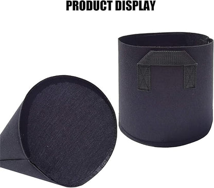 5-Pack 3 Gallon Plant Grow Bags, Heavy Duty Thickened Non-Woven Aeration Fabric Pots Container with Reinforced Handles for Gardening