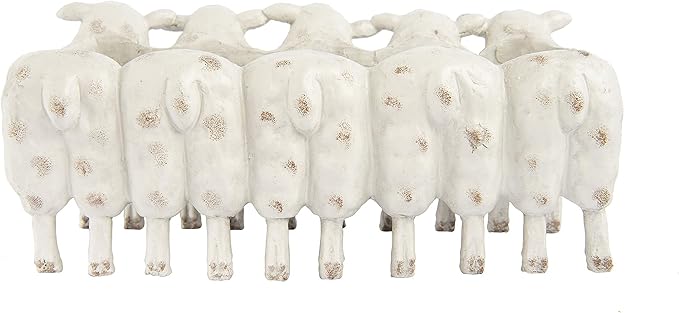 Creative Co-Op Farmhouse Resin Sheep Planter, White