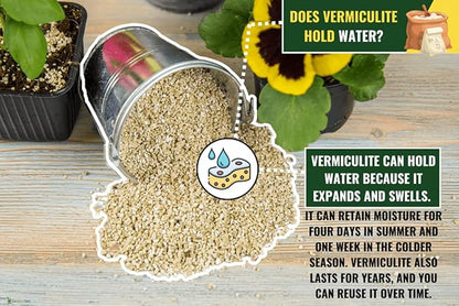 Gardenera's Horticultural Vermiculite for Healthy and Happy Plants - Lightweight, Non-Toxic and Perfect for Improved Soil Aeration - 20 QUART