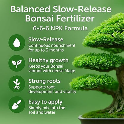 𝐁𝐄𝐒𝐓𝐒𝐄𝐋𝐋𝐄𝐑 Bonsai Fertilizer Pellets – Slow-Release Bonsai Tree Fertilizer & Food for Compact Growth, Dense Branching & Healthy Roots | Ideal for All Bonsai & Money Trees [8 OZ]