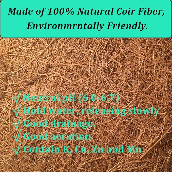 2PCS Hanging Basket Liners Coco Liner 18 Inch Round Coconut Coir Basket for Plants Replacement for Hanging Basket 100% Natural Coconut Fiber Plant Basket Liner for Garden Planter Flower Pot