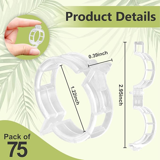 75 Pcs Bendable Moss Pole Monstera Plant Support Clips - Moss Poles for Climbing Plants, Plant Stakes for Indoor Plants - Coco Coir Pole Moss Stick for Monstera, Pothos.
