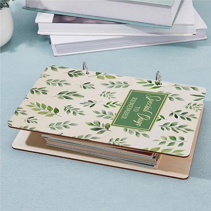 SUPERDANT Special Days to Remember Greeting Card Organizer Gift Card Holder Cards Keeper Storage Keepsake Book Binder Birthday Holiday Post Cards Photo Album Holder with Punch and 20 pcs Inner Pockets