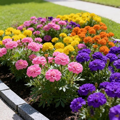 Marigold Seeds (280PCS) - Non-GMO Cold & Drought Tolerant Flowers, Vibrant Colors & Long Blooming Period for Yard