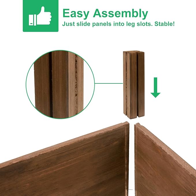 Raised Garden Bed,Outdoor Wood Planter Box,High-end Natural fir Wood boltless assemblyfor Vegetables, Flowers, Herbs, and Succulents,w/Non-Woven Pad,93 x 23 x 10in
