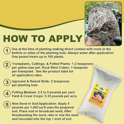 Wallace Organic Wonder Mycorrhizal Inoculant (50 lbs) - Mycorrhizal Fungi - Super Concentrated - Fresh Mycorrhizae for Plants, Garden Soil, & Potting Soil - Organic Root Stimulator for Plant Growth