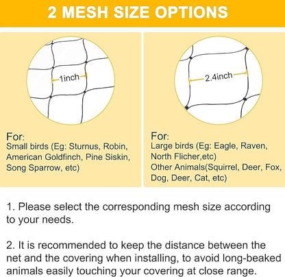 Bird Netting 25'x100' with 2.4" Square Mesh Chicken Coop Nettings, Poultry Netting Heavy Duty Nylon Nettings, Hawk Net for Chicken Run, Deer Fence Garden Fruit Tree Net
