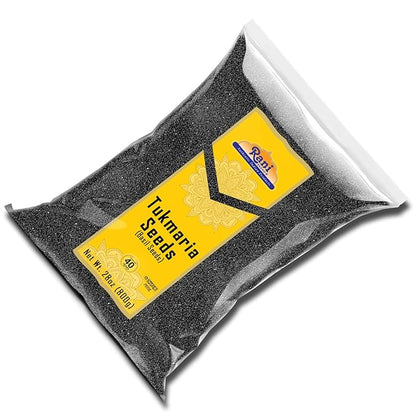 Rani Tukmaria (Holy Basil Seeds) 28oz (800g) Used for Falooda / Sabja Dessert, Spice & Ayurveda Herbal ~ All Natural | Gluten Friendly | NON-GMO | Kosher | Vegan | Indian Origin