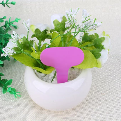 100PCS Plastic Plant Tags 2.6''*1.9''*1'' T-Type Nursery Garden Labels Markers ()