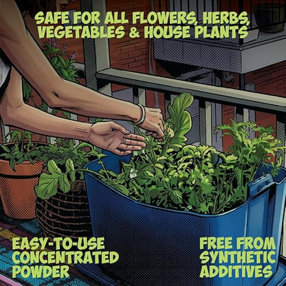 Kelp it Real Organic Seaweed Fertilizer for Plants - Makes 400 gallons - OMRI Listed - Vegan Certified - for Indoor Gardeners, Houseplants, Fruits, Vegetables, Hydroponics (1lb)
