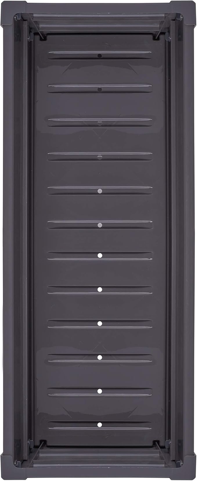 NuVue Products 26021 Outdoor Elevated Garden Bed for Growing Edible Plants and Flowers, BPA-Free Woodgrain Panel Elevated Planter Box, 35.5” L x 15” W x 32” H, Dark Gray