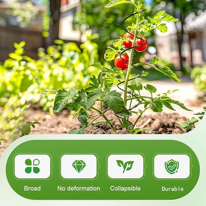 10 PCS Tomato Twist Stake, 2025 Premium Tomato Stakes and Supports, Metal Plant Support Garden Stakes, Spiral Plant Support for Potted Plants Tomato, Climbing Plant Stakes Tower Plant Supports