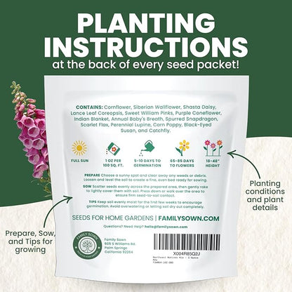 Foxglove Mixed Colors – 2,000 Seeds for Planting – 2026 Season – 1/2 Ounce Pouch
