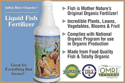 Fish Fertilizer - Omri Listed Hydrolyzed Fish Fertilizer for Plants (1 Gallon)