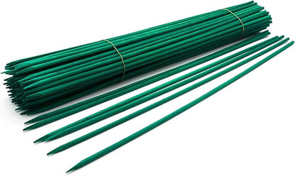 Royal Imports Green Wood Plant Stake, Bamboo Floral Gardening Sturdy Support Picks, Wooden Sign Posting Potted Garden Orchid Sticks (12 Inch - 100 Pcs)