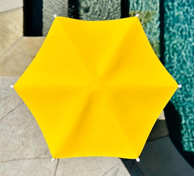 Fixed Plant Shade for Potted Plants 28" x 30" Outdoor Container Sun Shade Cover Premium Fabric Canopy with Fiberglass Frame & Soil Anchor Stripes & Solids Assembly Required