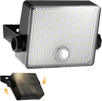 2200mAh Solar Motion Sensor Outdoor Lights with Auto Head-up, LED Solar Security Wall Flood Lights 1500LM Outdoor IP65 Waterproof 3 Modes for Outside Yard Patio, 1 Pack