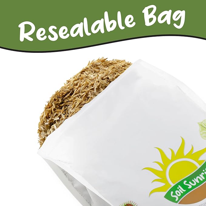 Soil Sunrise Organic Horticultural Grade Rice Hulls (8 Quarts) All-Natural Soil Amendment for Houseplants, Gardening, Seed Starting & Chicken Bedding