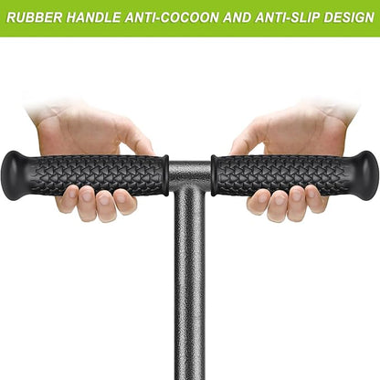 Dolibest Manual Twist Tiller, All-Steel Garden Claw Cultivator with 4 Curved Claws and Soft Rubber Handle, Hand Tiller Garden Claw for Gardening Bed and Plant Box (39'')