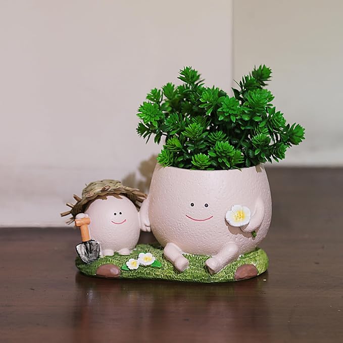 Face Planter Pots Cute Plant Pot for Plants, Unique Lovely Flower Pot Succulent Planter Pots Gift Idea for Mother Christmas