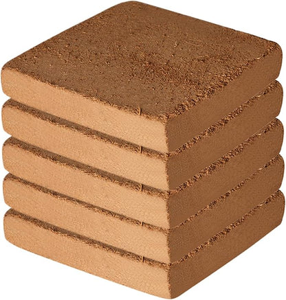 Coco Coir Brick, Coco Coir Brick 5Pcs Compressed Coconut High Expansion Coconut Soil 100g Organic Plant Soil for Planting, Gardening, Potting Herbs, Flowers