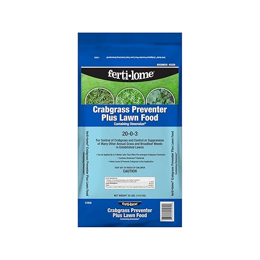 Fertilome (11910) Crabgrass Preventer Plus Lawn Food w/Dimension 20-0-3 (32 lbs.)