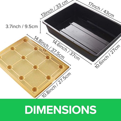 BeGrit Seed Starter Trays Durable Plant Trays 13x17inch Mesh Seedling Trays Perfect for Indoor, Outdoor, Greenhouses 5 Pack