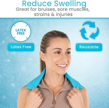 Arctic Flex Neck Ice Pack - Cold Compress Shoulder Therapy Wrap - Cool Reusable Medical Freezer Gel Pad for Swelling, Injuries, Headache, Cooler (X-Large (1 Pack))