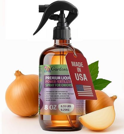 Liquid Power Onion Fertilizer Spray – Ready-to-Use Liquid Plant Food Mist for Onion – Premixed, Easy Application – Fast-Acting Formula for Growth, Roots & Yield – Indoor & Outdoor Use – 8 oz