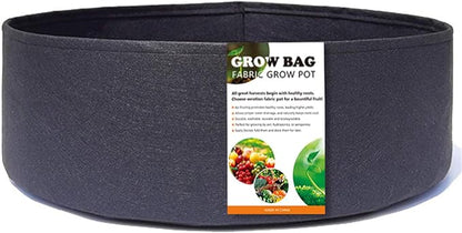 2-Pack 10 Gallon Plant Grow Bags, Heavy Duty Thickened Non-Woven Aeration Fabric Pots Container for Gardening (Black, 50 Gallon * 2 Pack)