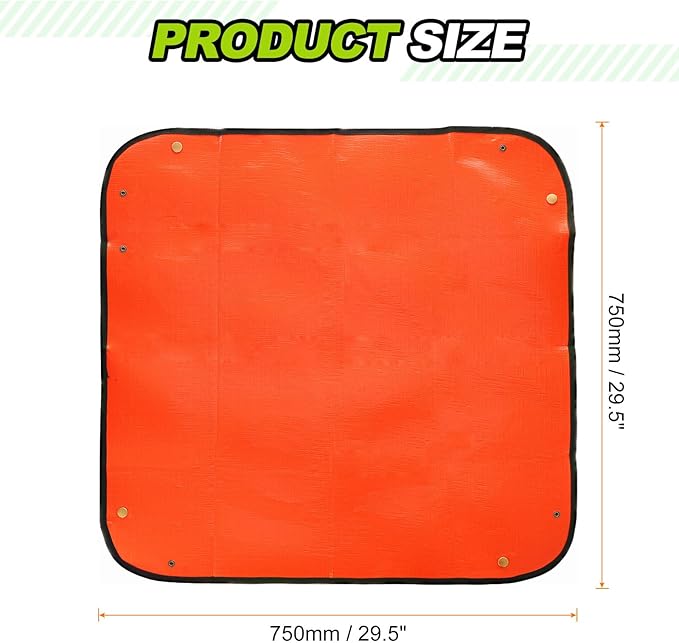 HARFINGTON 2pcs Repotting Mat 29.5" x 29.5" PE Cloth Waterproof Plant Repotting Mat Foldable Portable Gardening Potting Tray with Metal Buckle for Indoor Plant Change Soil Watering, Yellow